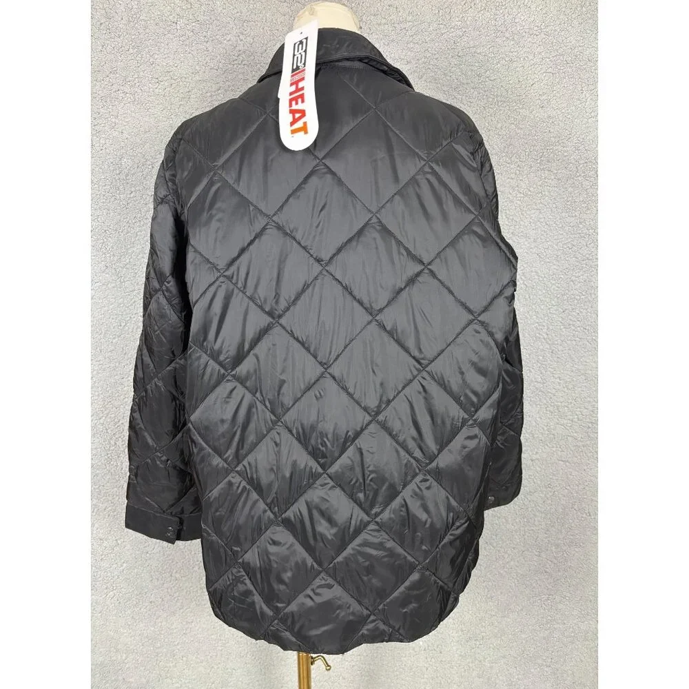 32 Degrees Heat Recycled Poly Cloudfill Packable Shirt Jacket Size XL Black NWTs - Picture 5 of 8